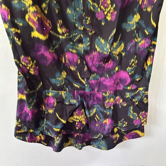 Torrid Tulip Skirt Womens Size 18 Black Colorful Straight Skirt Rear Zip - Picture 5 of 7